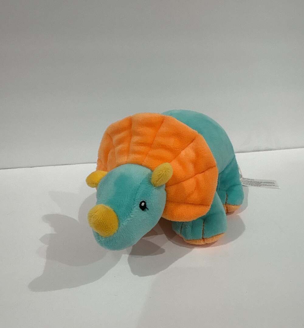 Animal Adventure Sweet Sprouts Teal and Orange Triceratops Dinosaur 11-inch Plus